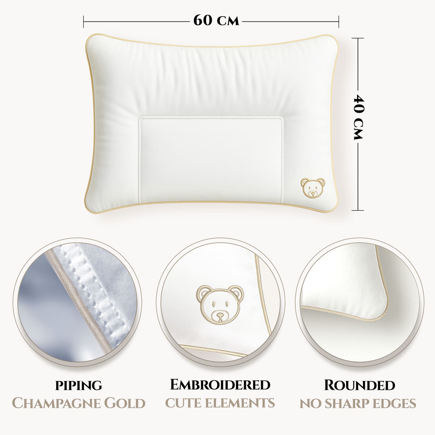 Aura Plush Baby & Kids Down Pillow — Detail 2