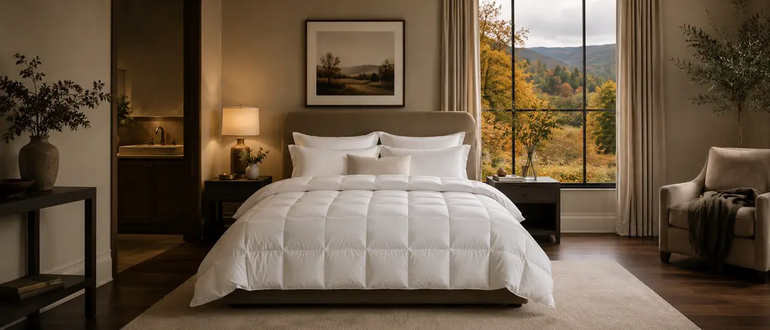 An Aura down duvet through the seasons